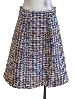 Blue Tweed Skirt