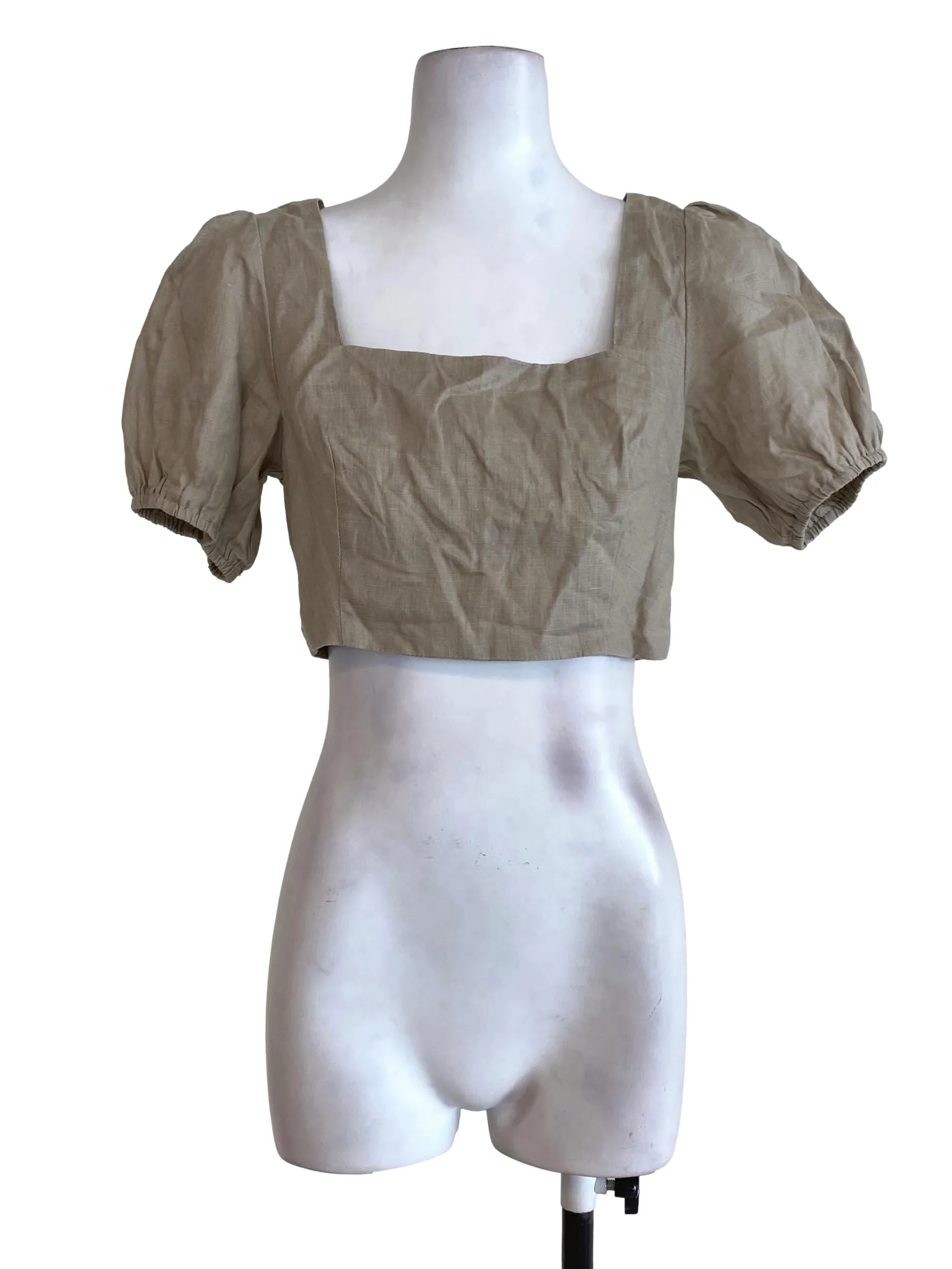 Bone Twill Square Neck Top TEM