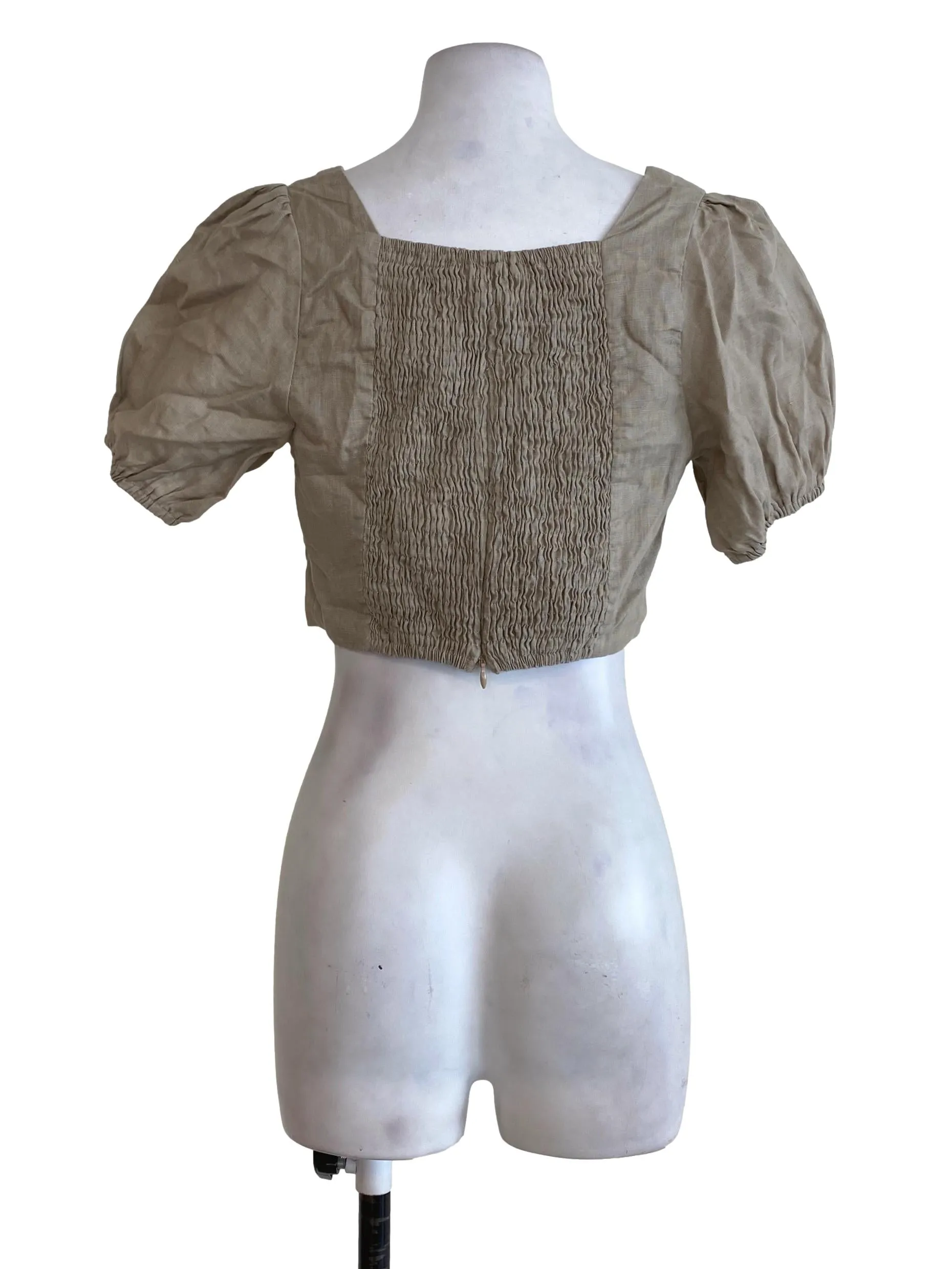 Bone Twill Square Neck Top TEM