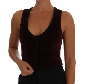 Bordeaux Velvet Torero Vest