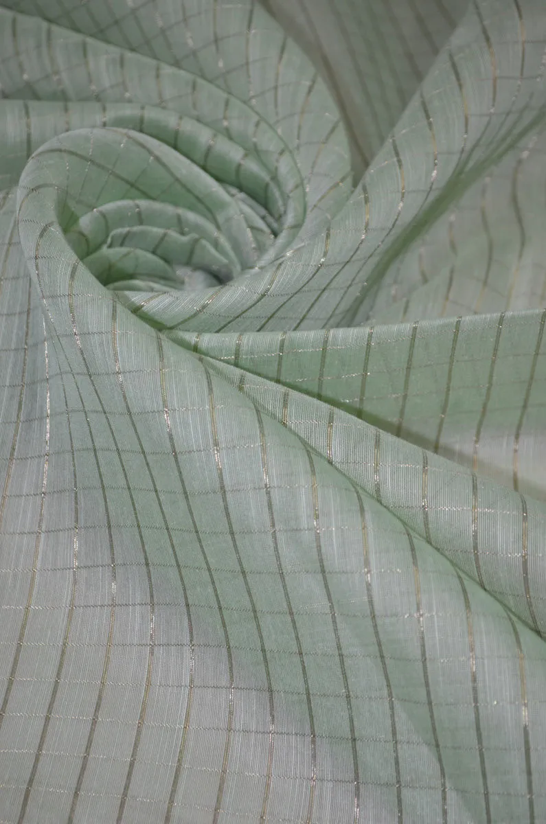 Chanderi Slub Textured Checkered Fabric ( TO BUY A QUANTITY OF 1.5,2.5,3.5 PLEASE CALL US AT 9930655009)