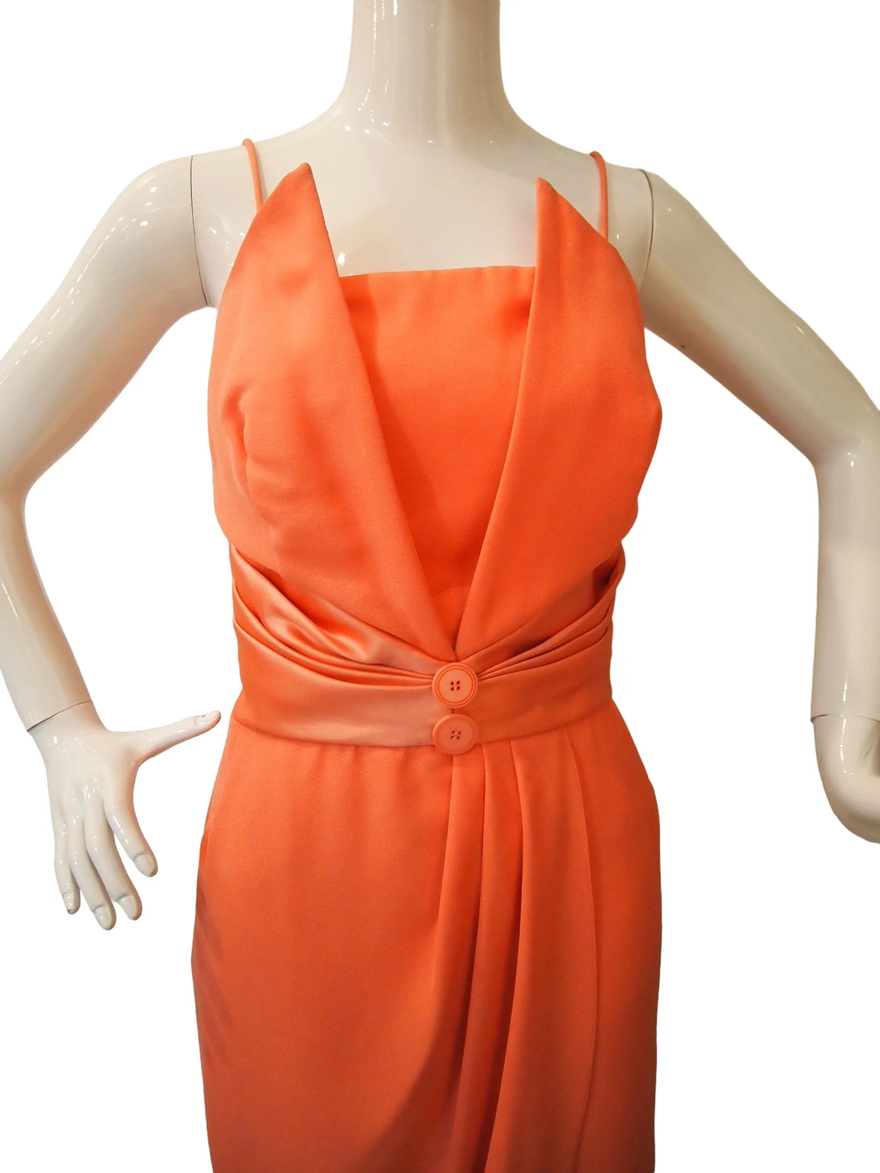 Charming Coral Devil's Horn Orange Dress