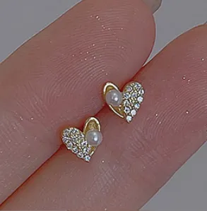 Children's Earrings:  Fairy Kisses Earrings with Push Backs - Fairy Flower with Dew Drop
