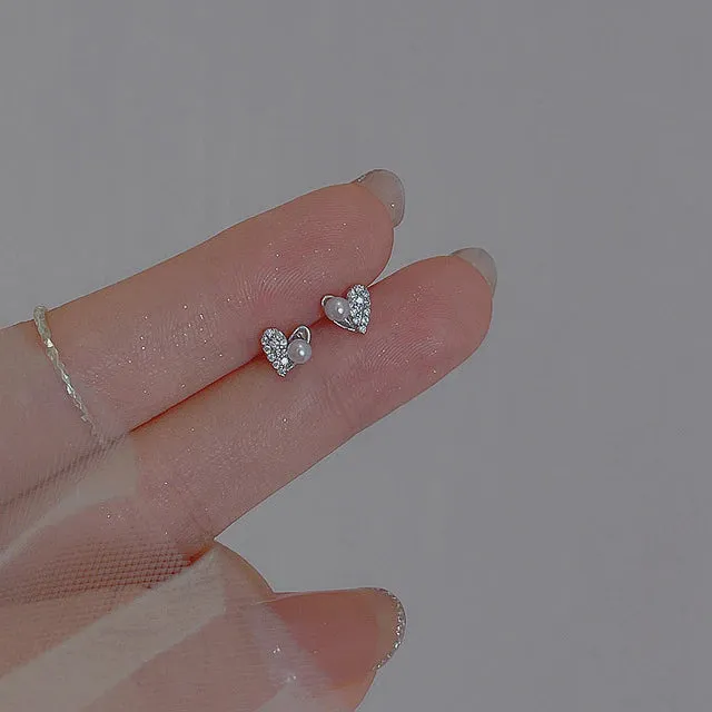 Children's Earrings:  Fairy Kisses Earrings with Push Backs - Fairy Flower with Dew Drop