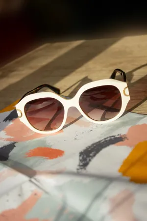 Circle Arm Detail Oversize Sunglasses
