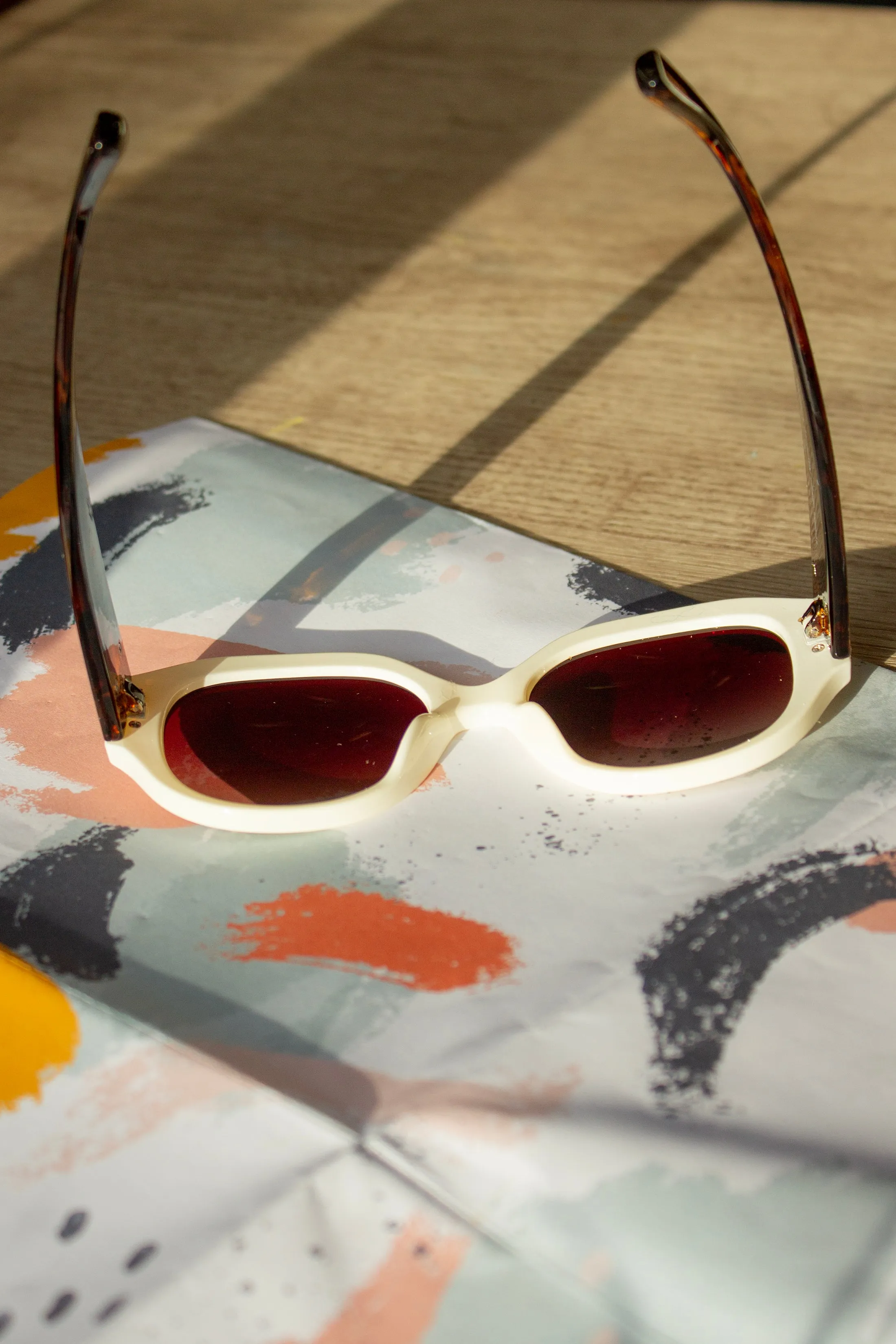 Circle Arm Detail Oversize Sunglasses
