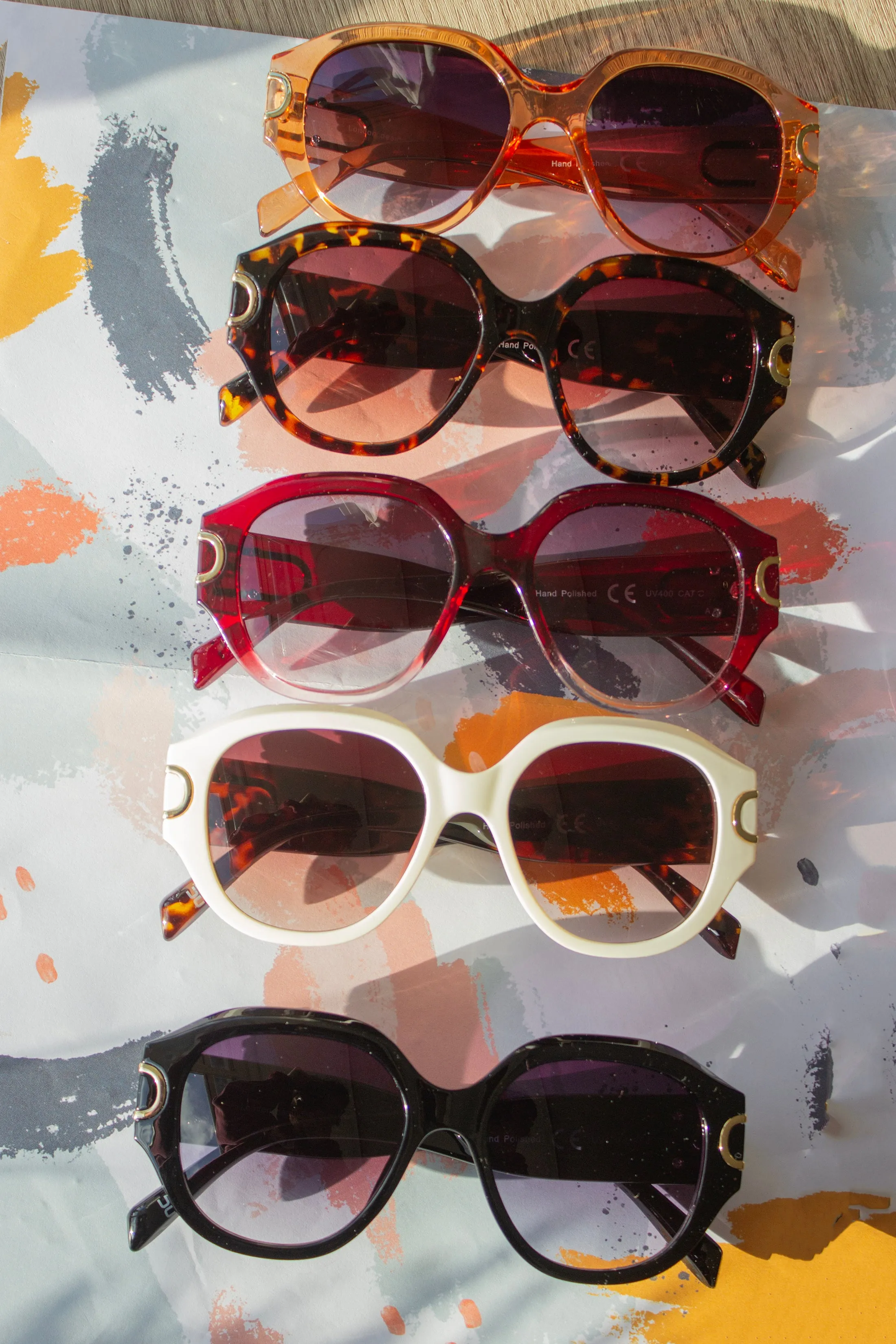 Circle Arm Detail Oversize Sunglasses