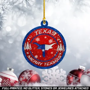 Circle Ornament - Merry Texmas