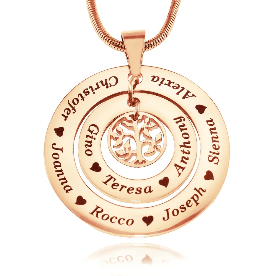 Circles of Loved Ones Tree Personalised Necklace