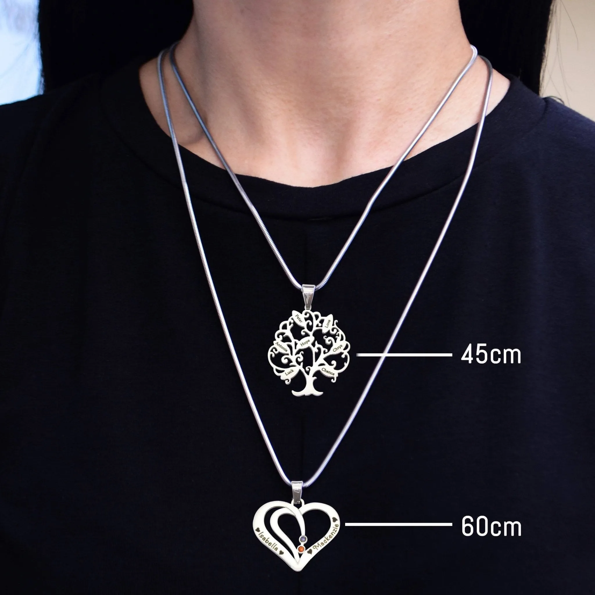 Circles of Loved Ones Tree Personalised Necklace
