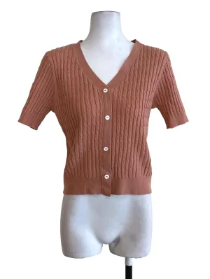 Coral Cable Knit Top TWL