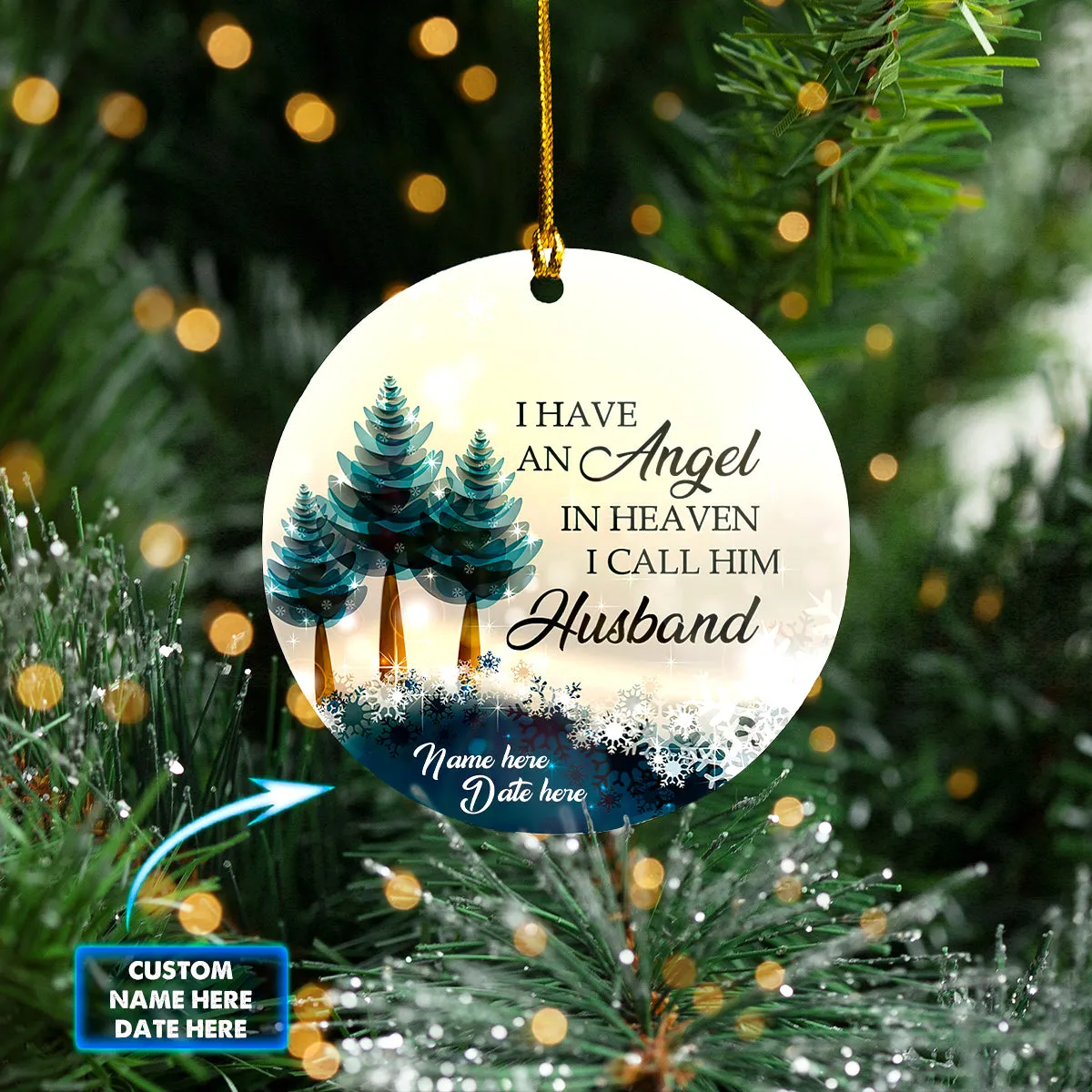 Custom Circle Ornament - I Call Him Husband 39