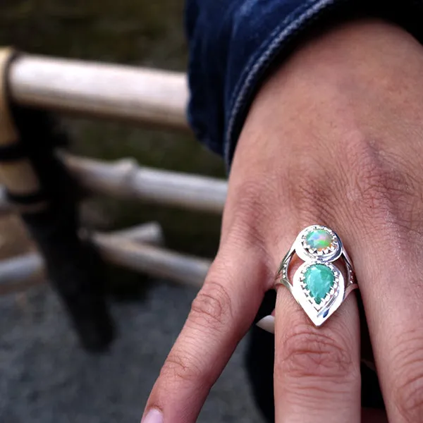 Custom Jade and Opal Engagement Ring for Pascual