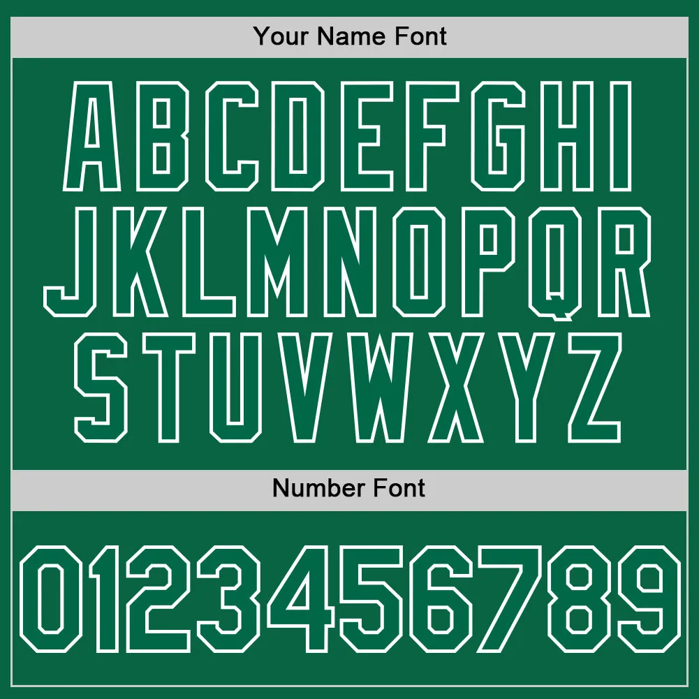 Custom Kelly Green White Line Authentic Baseball Jersey