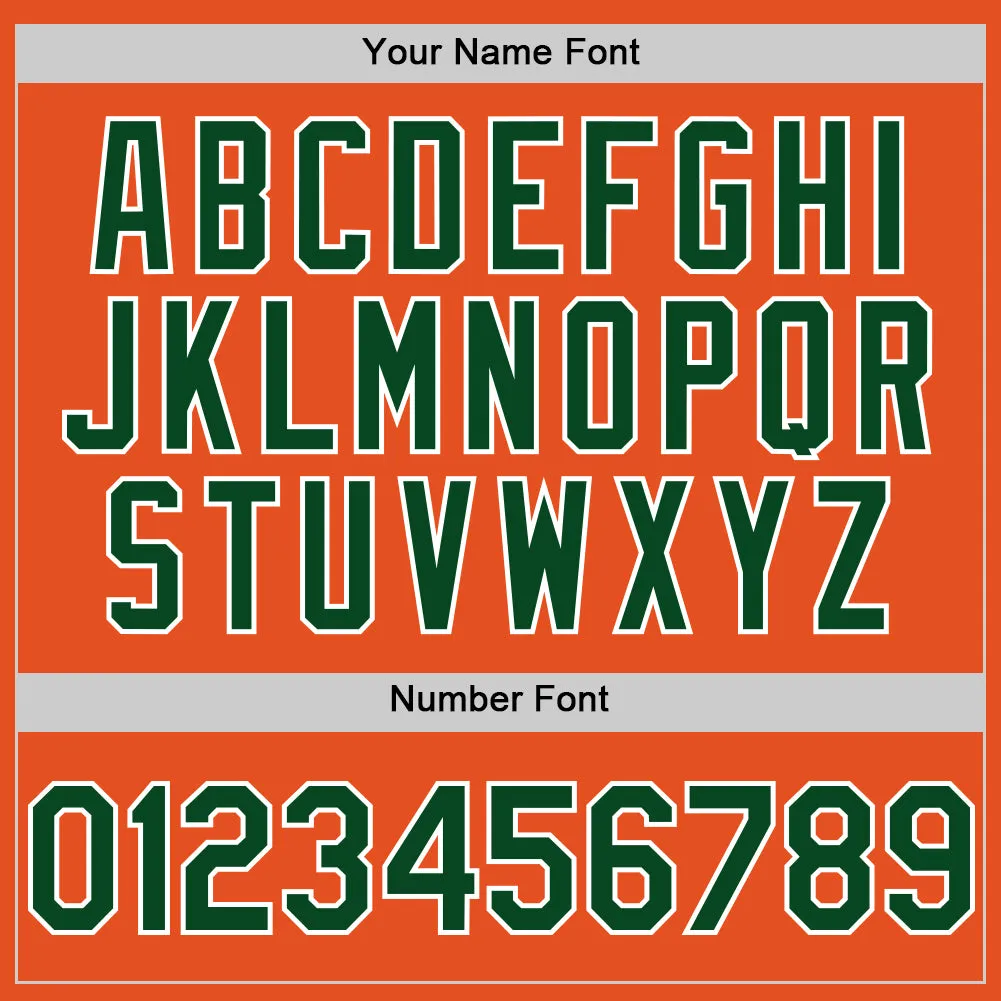 Custom Orange Green-White Line Authentic Baseball Jersey