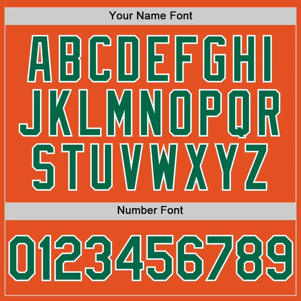 Custom Orange Kelly Green-White Line Authentic Baseball Jersey