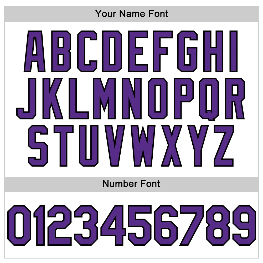 Custom White Purple-Black Line Authentic Baseball Jersey