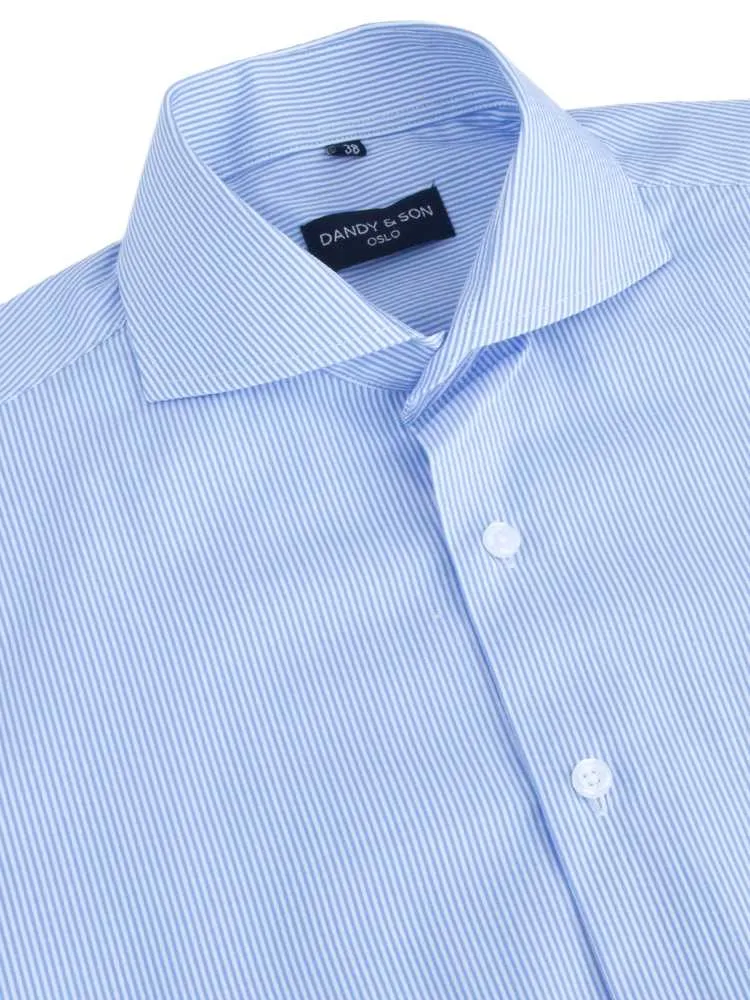 Cutaway Classic Blue Striped Shirt