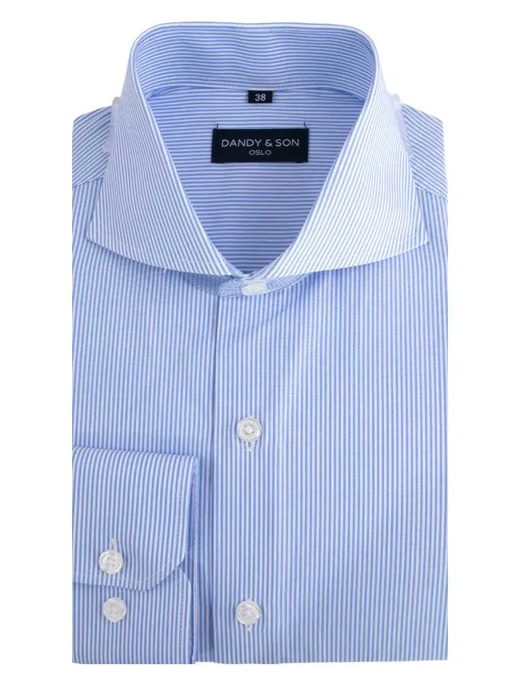 Cutaway Classic Blue Striped Shirt