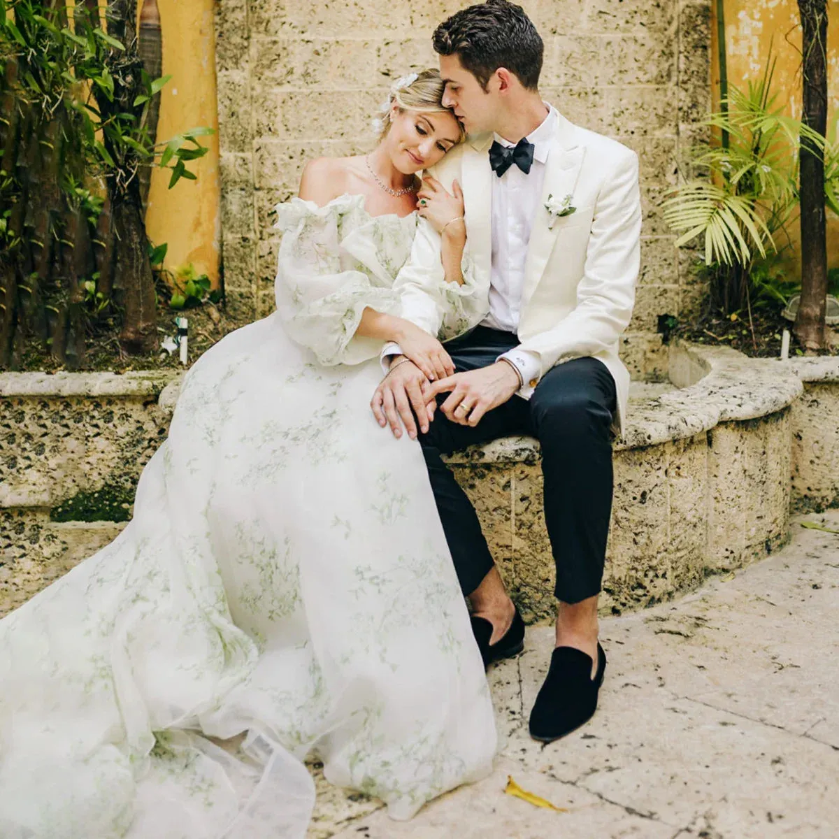 Danica | A-Line Floral Appliqued Majesty Bridal Wedding Dress with Ruffles