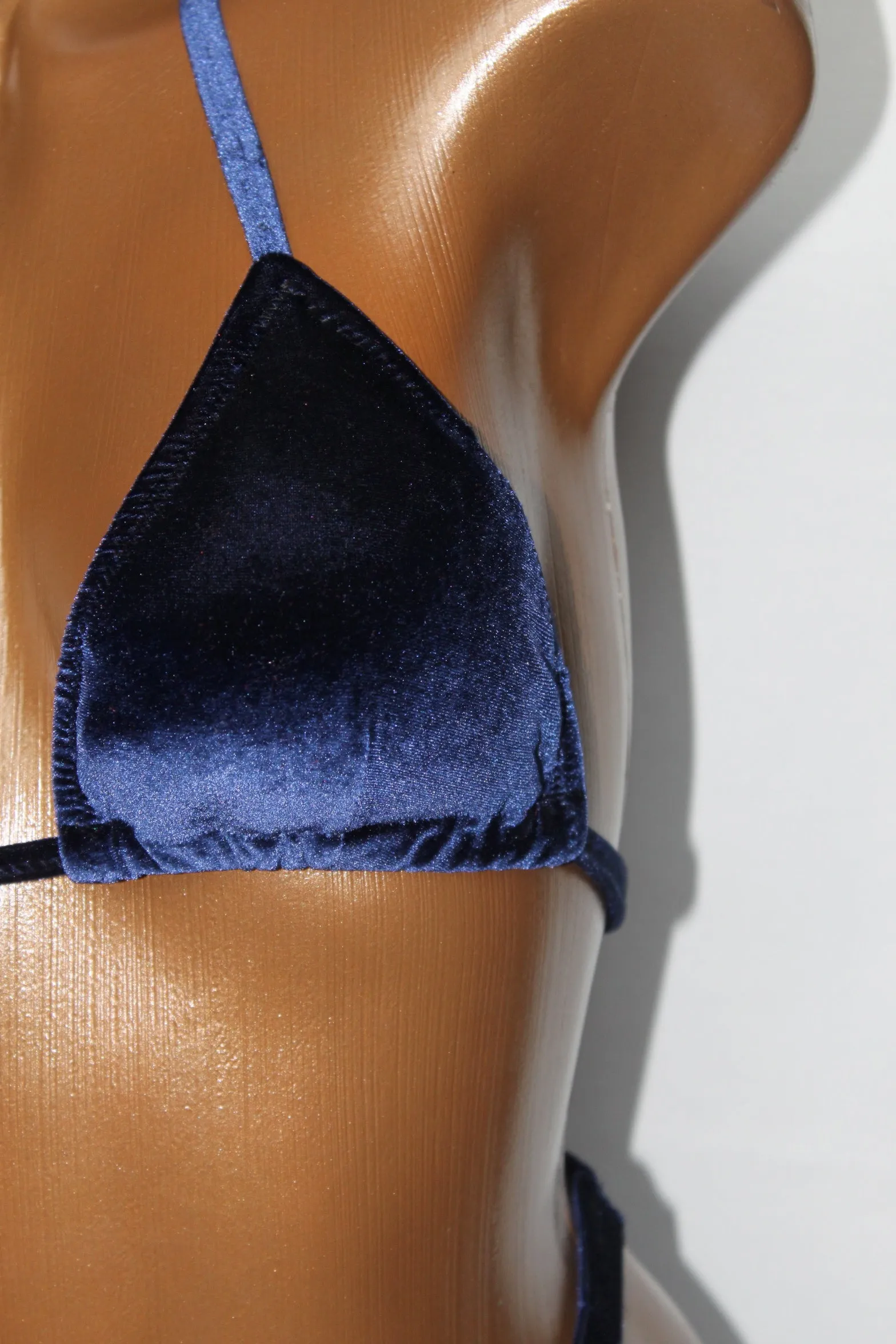 Dark Blue Velvet Custom Posing Suit