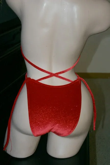 Deep Red One-piece Figure Competition Suit