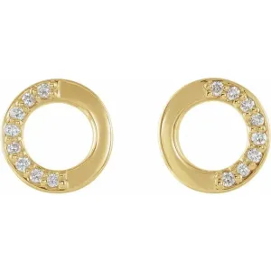 Diamond Accent Circle Earrings - Special Order