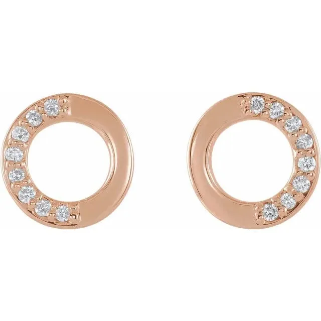 Diamond Accent Circle Earrings - Special Order