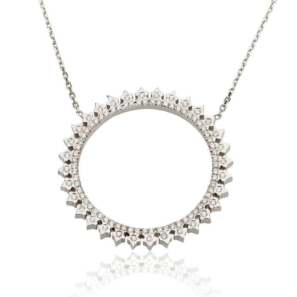 Diamond circle necklace