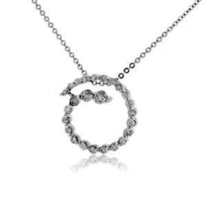 Diamond Circle Swirl Necklace