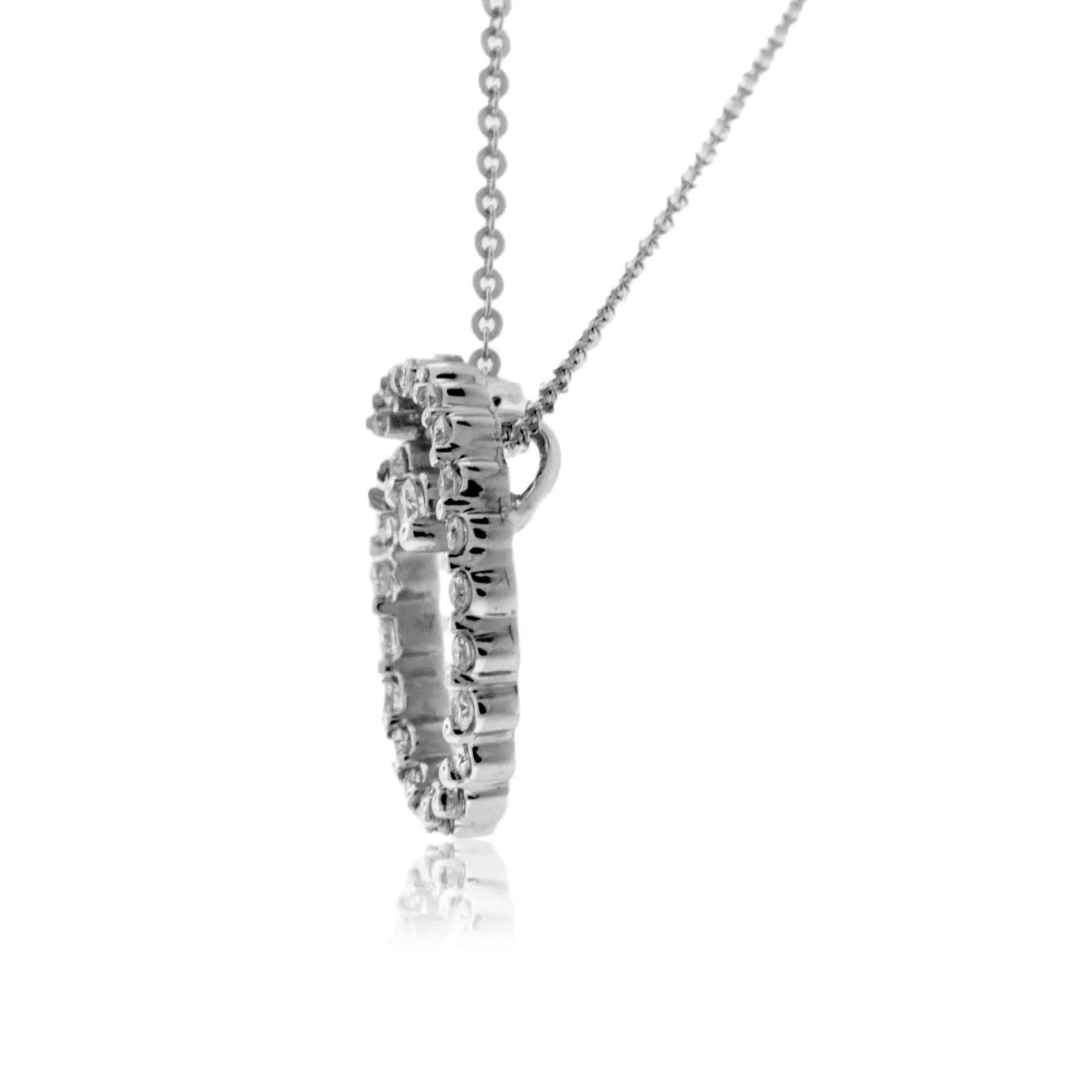 Diamond Circle Swirl Necklace