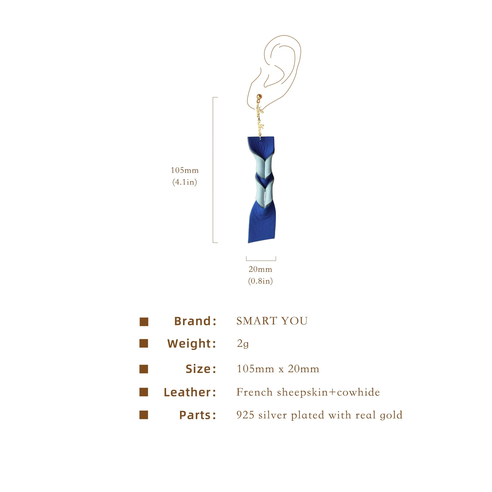 DIY Leather Kits - Dancing Youth Face-lift Elongated Style Earring