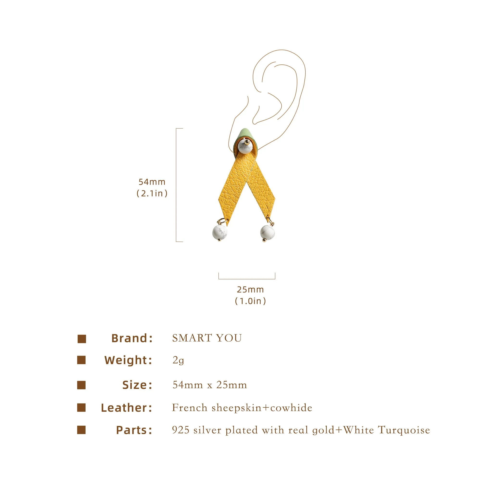 DIY Leather Kits - Leather Woven Style Earring