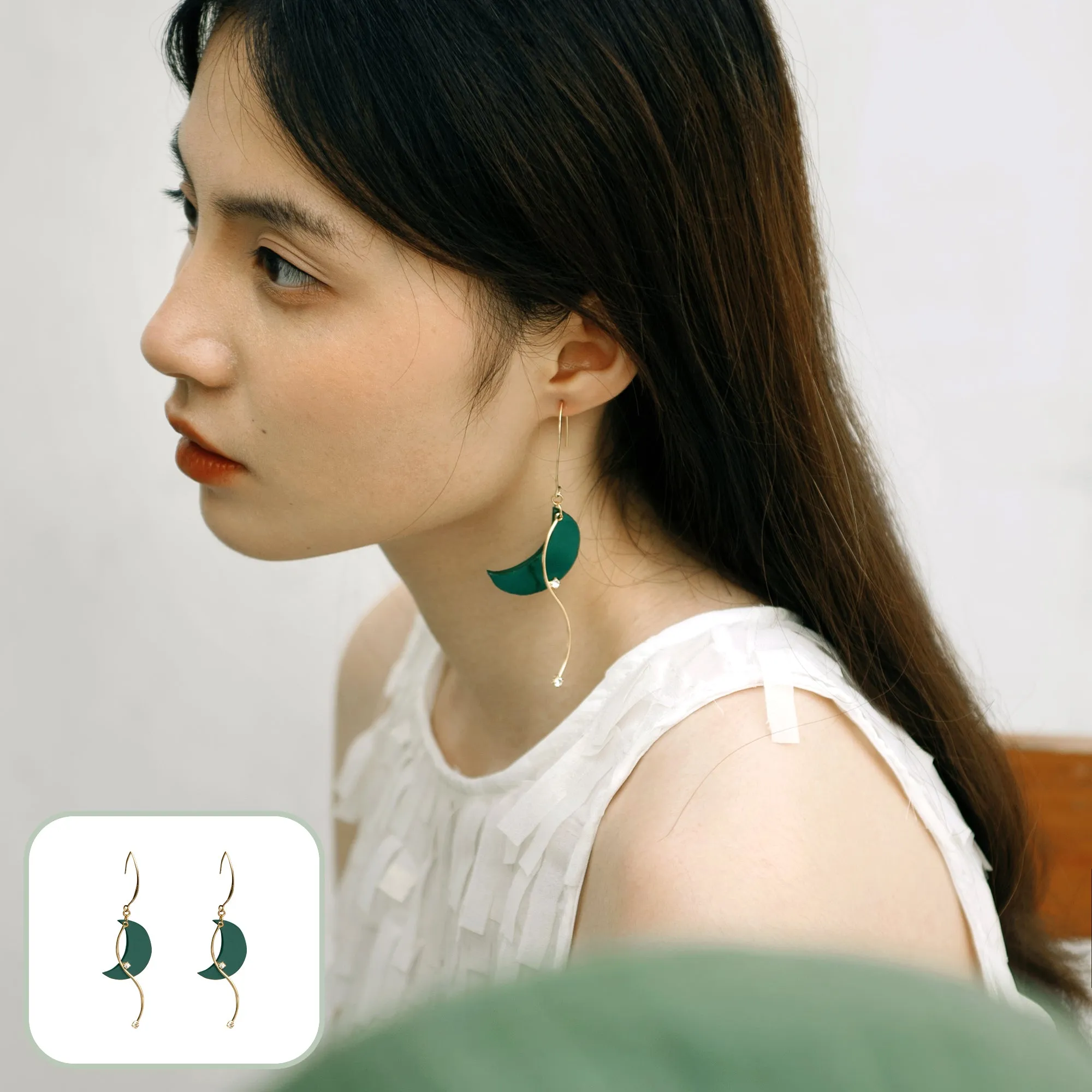 DIY Leather Kits - Moon Angel Style Earring