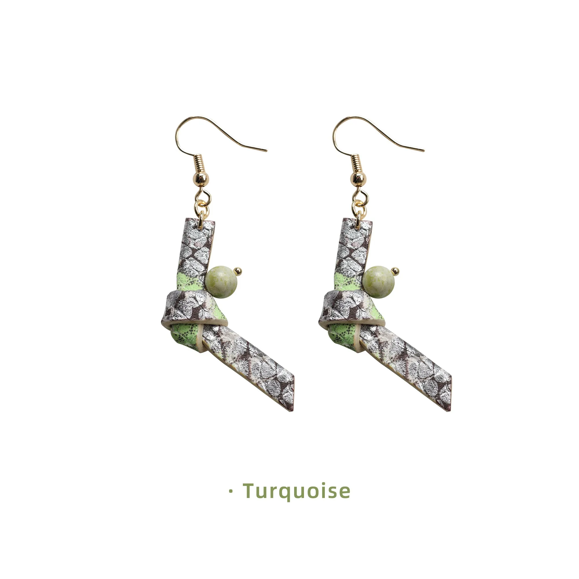 DIY Leather Kits - Snake Pattern Sexy Style Earring of Leather Woven