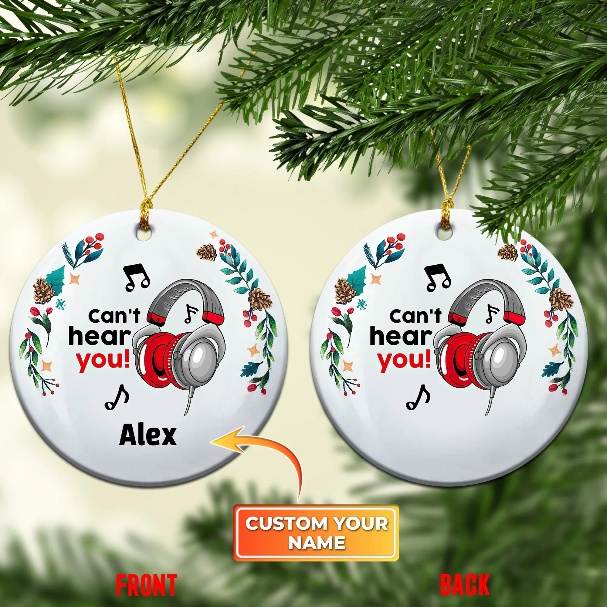 Dj Circle Ornament