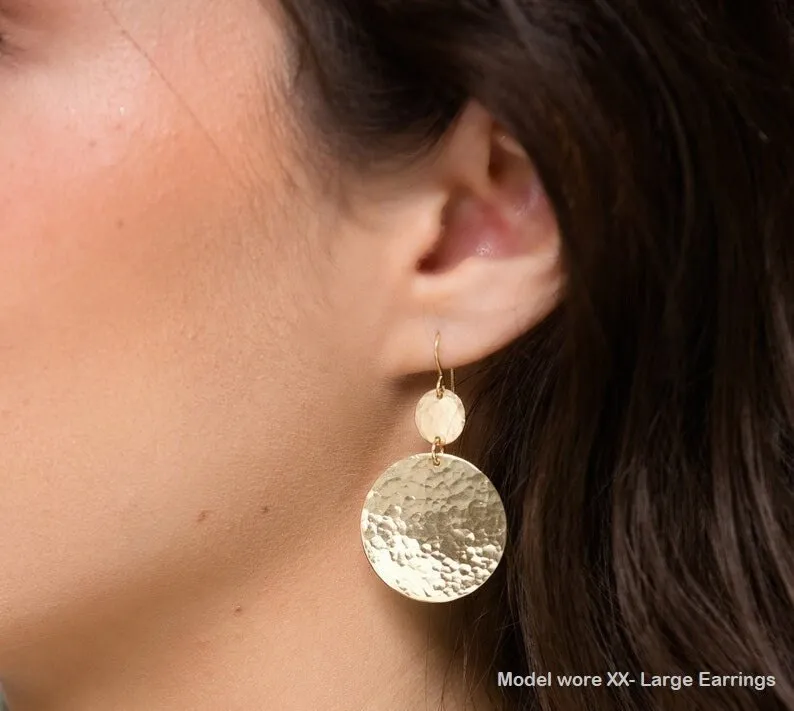 Double Circle Discs Earrings