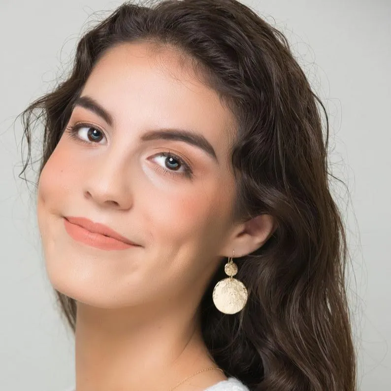 Double Circle Discs Earrings