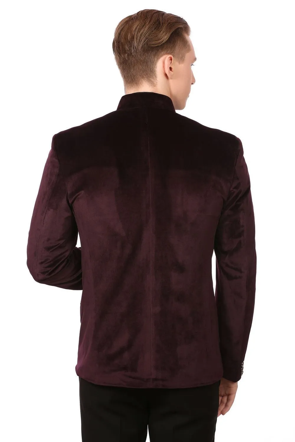 Dust Free Velvet Red Bandhgala