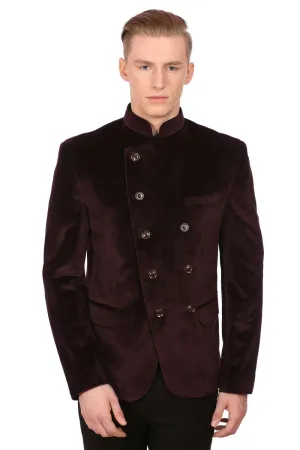 Dust Free Velvet Red Bandhgala