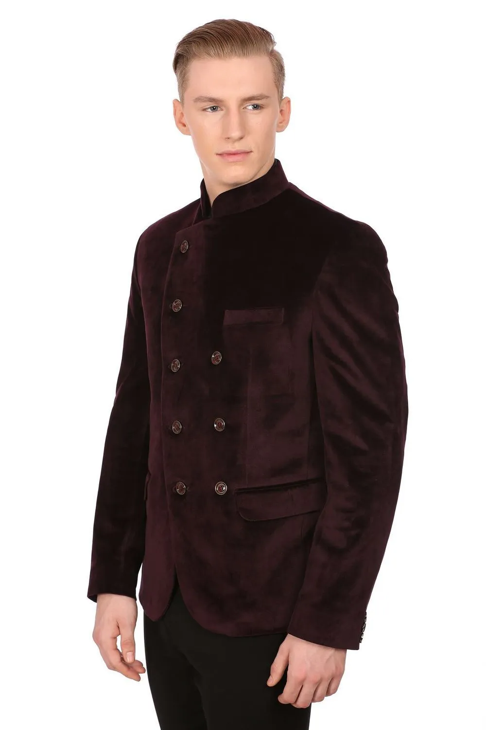 Dust Free Velvet Red Bandhgala