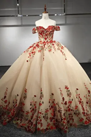 Exquisite A Line Quinceanera Dresses Sweetheart Appliques Evening Party Gown