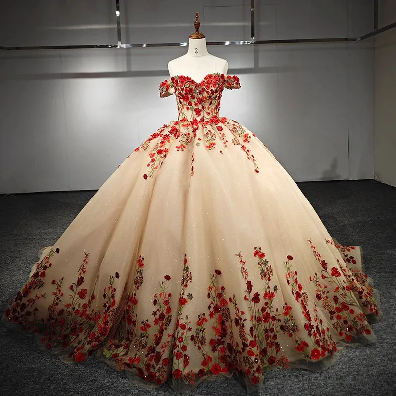 Exquisite A Line Quinceanera Dresses Sweetheart Appliques Evening Party Gown