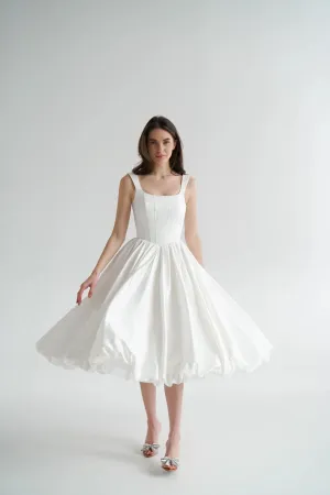 Exquisite Satin Wedding Dresses Midi Length