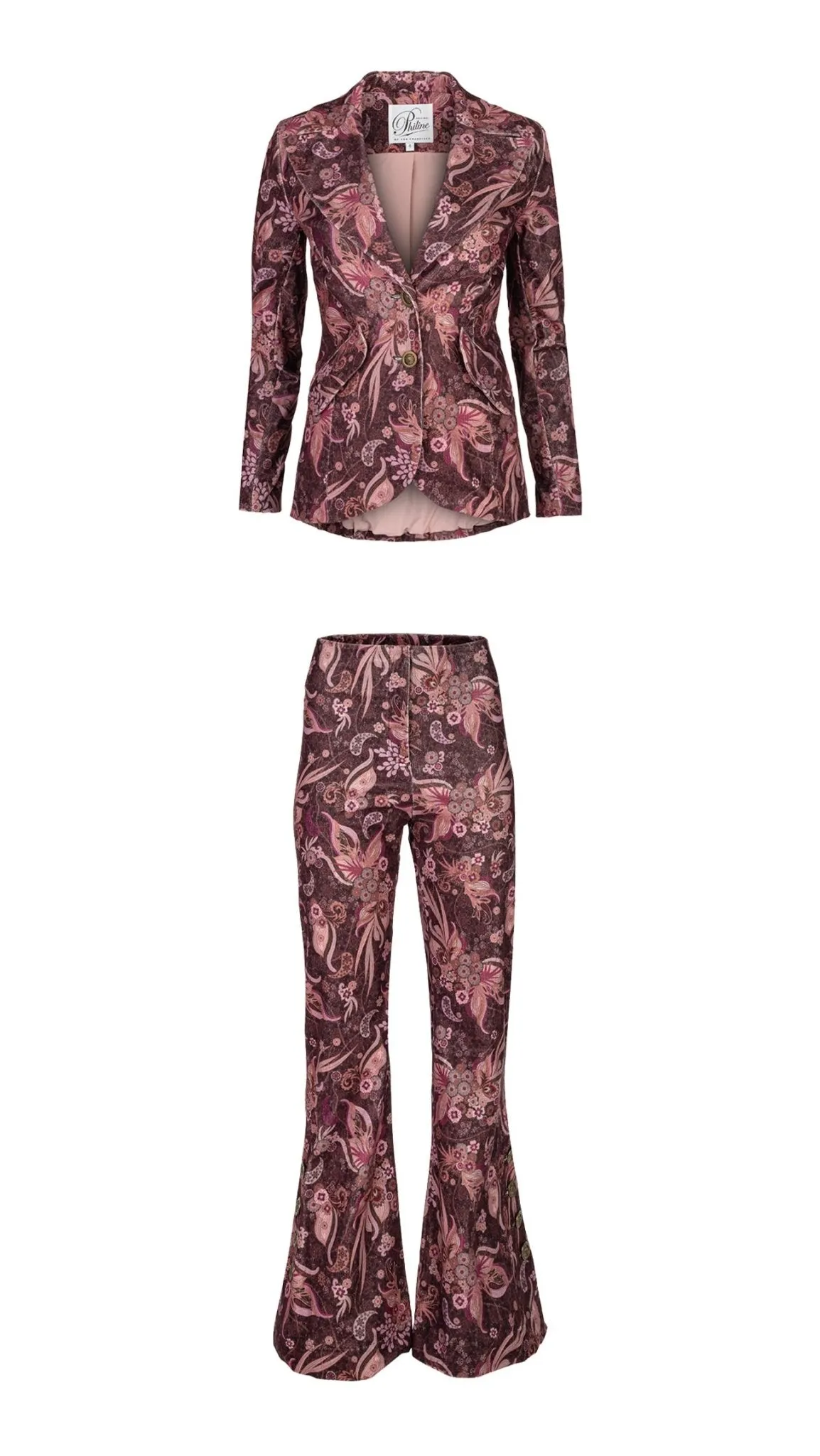Feather  Print Suit