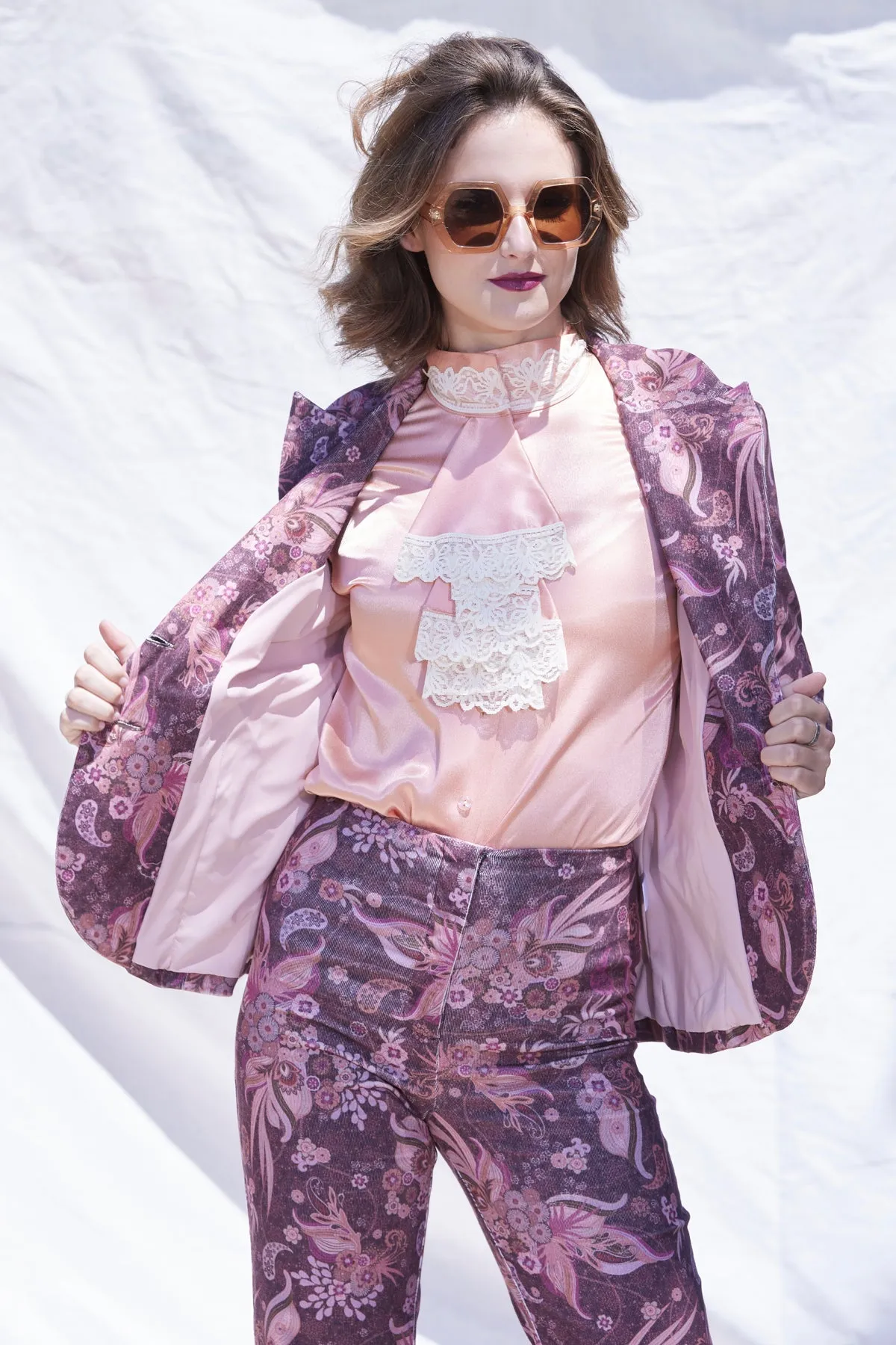 Feather  Print Suit