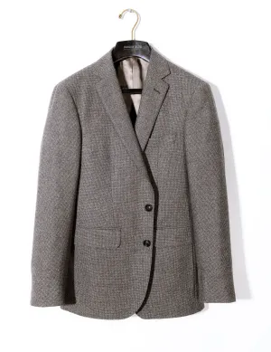 FINAL SALE: BKT50 Tailored Jacket in Super 130s Houndstooth Flannel - Smoke