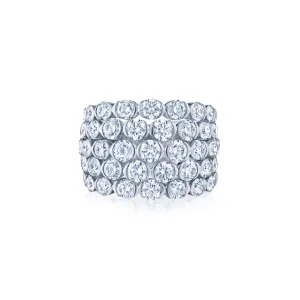 Five-Row Ring Diamond Cocktail Ring