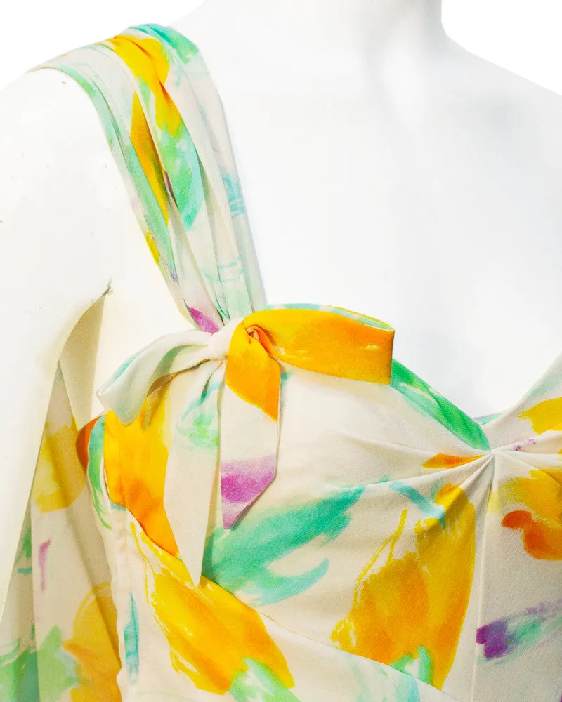Floral One Shoulder Cocktail Dress