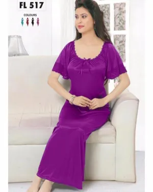 Flourish Long Silk Nightwear - FL-517